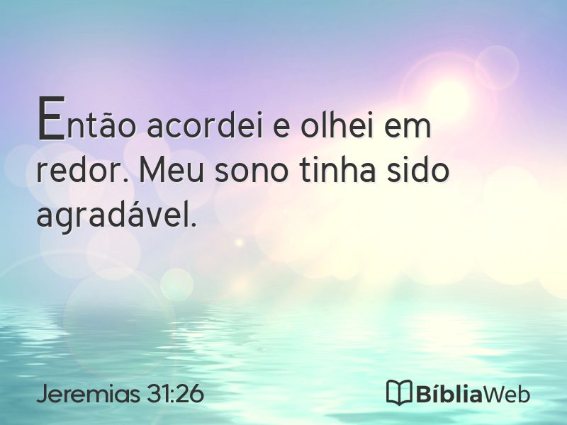 Jeremias 31:26 em imagem para compartilhar