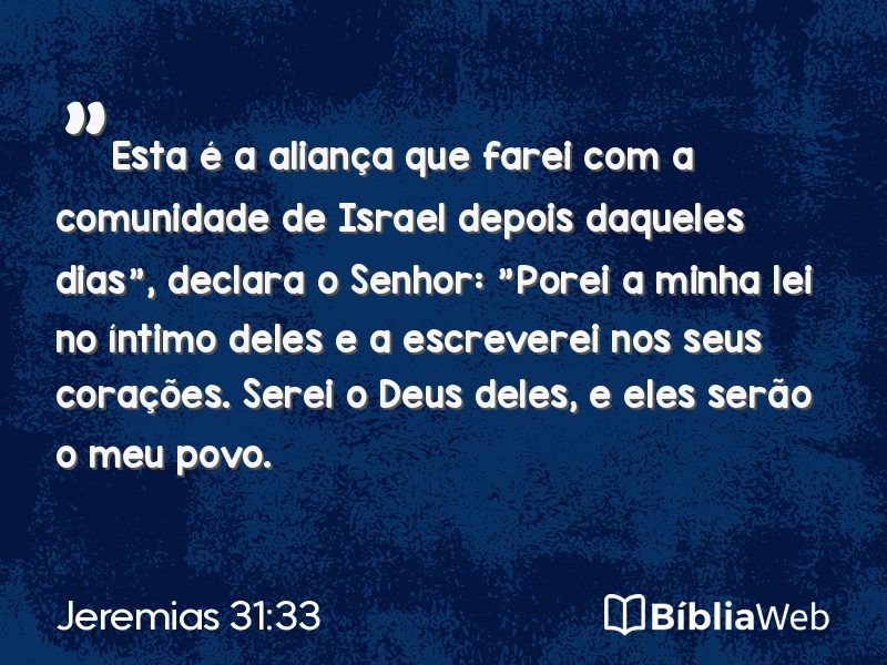 Jeremias 31:33 em imagem para compartilhar