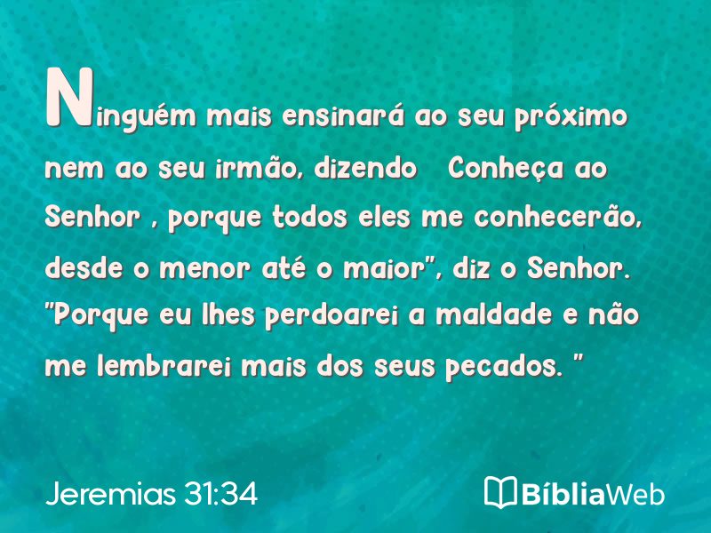 Jeremias 31:34 em imagem para compartilhar