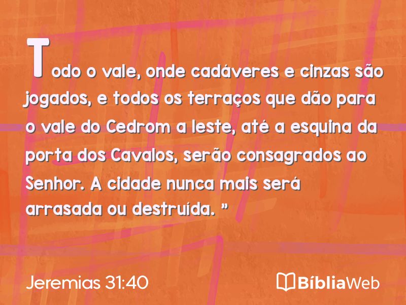 Jeremias 31:40 em imagem para compartilhar