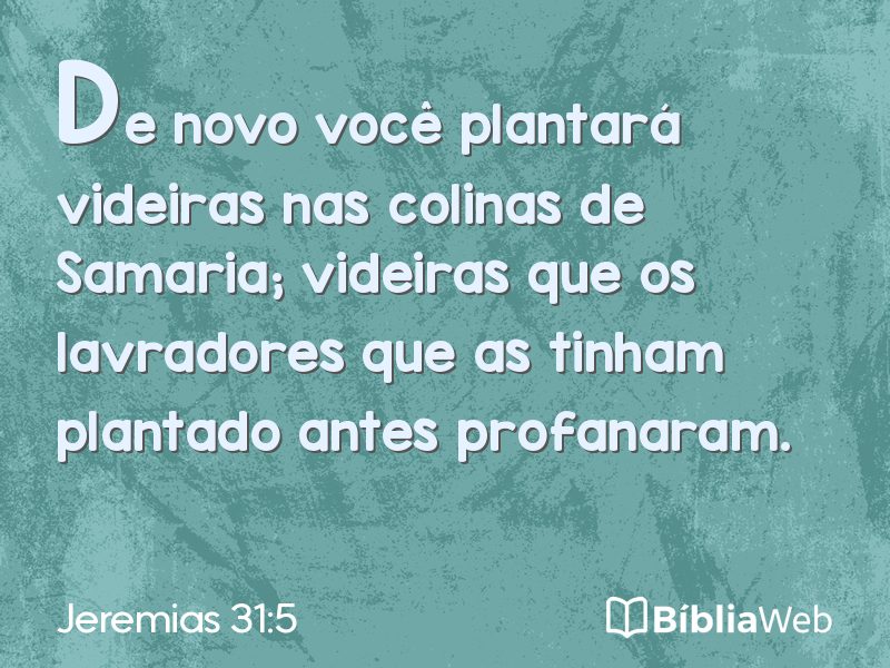 Jeremias 31:5 em imagem para compartilhar