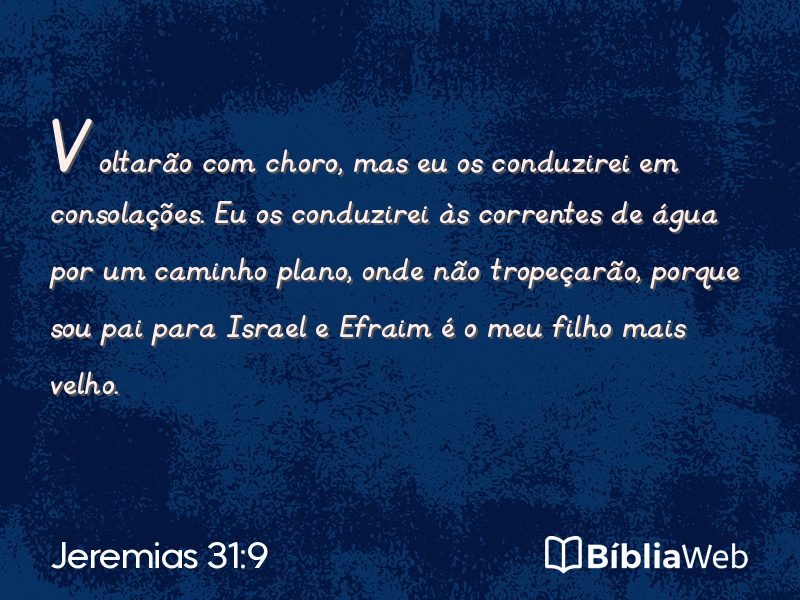 Jeremias 31:9 em imagem para compartilhar