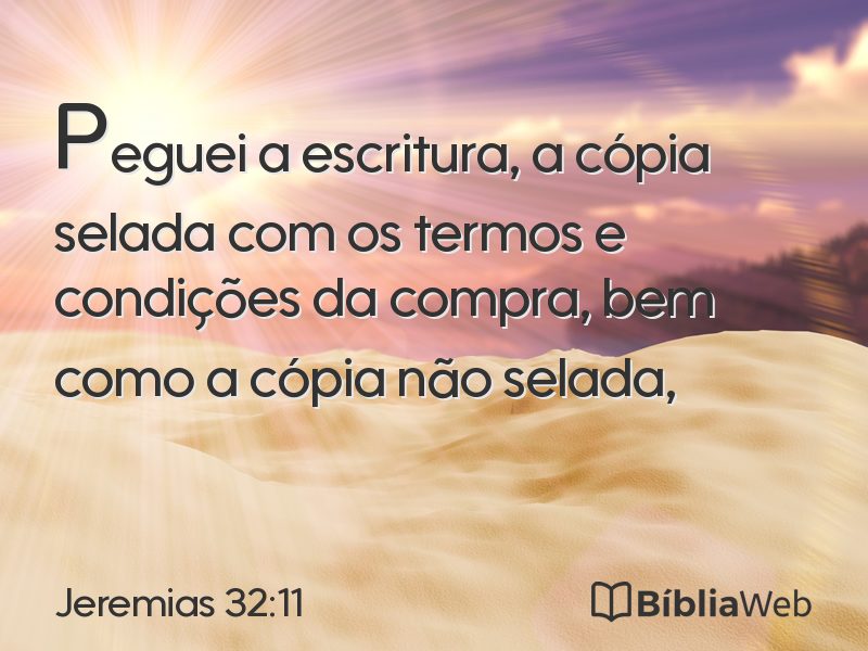 Jeremias 32:11 em imagem para compartilhar