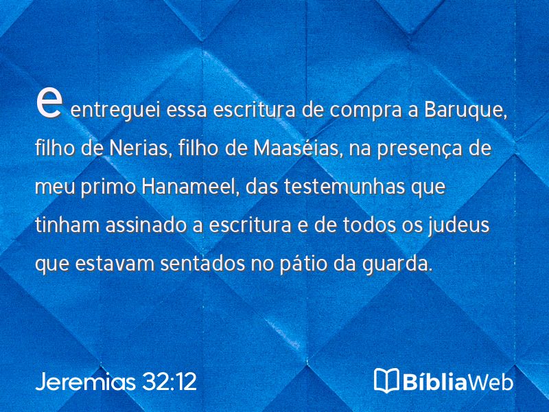 Jeremias 32:12 em imagem para compartilhar