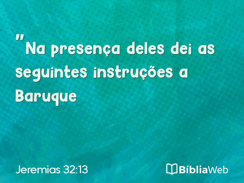 Jeremias 32:13 em imagem para compartilhar