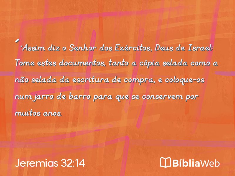 Jeremias 32:14 em imagem para compartilhar
