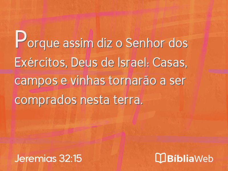 Jeremias 32:15 em imagem para compartilhar