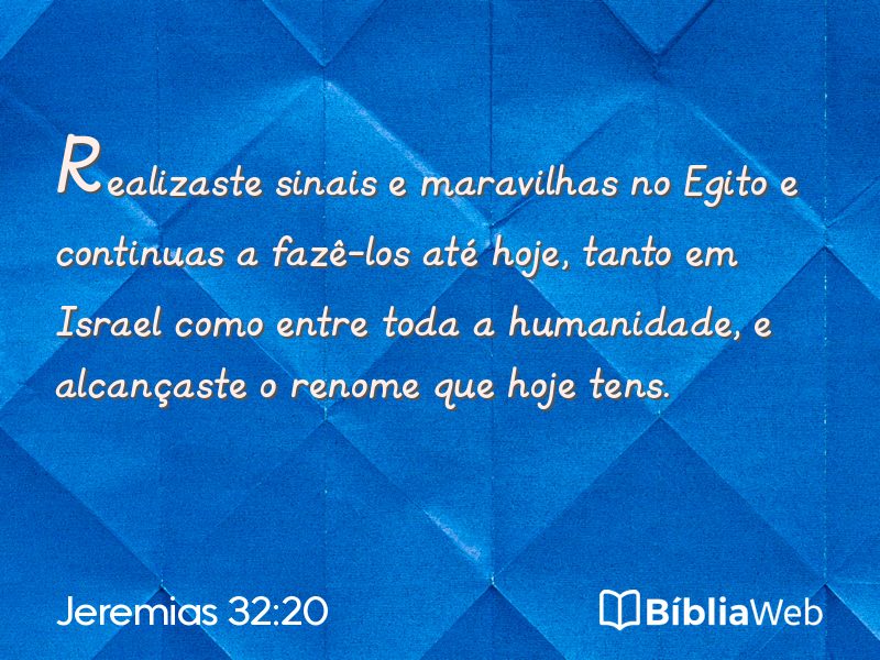 Jeremias 32:20 em imagem para compartilhar