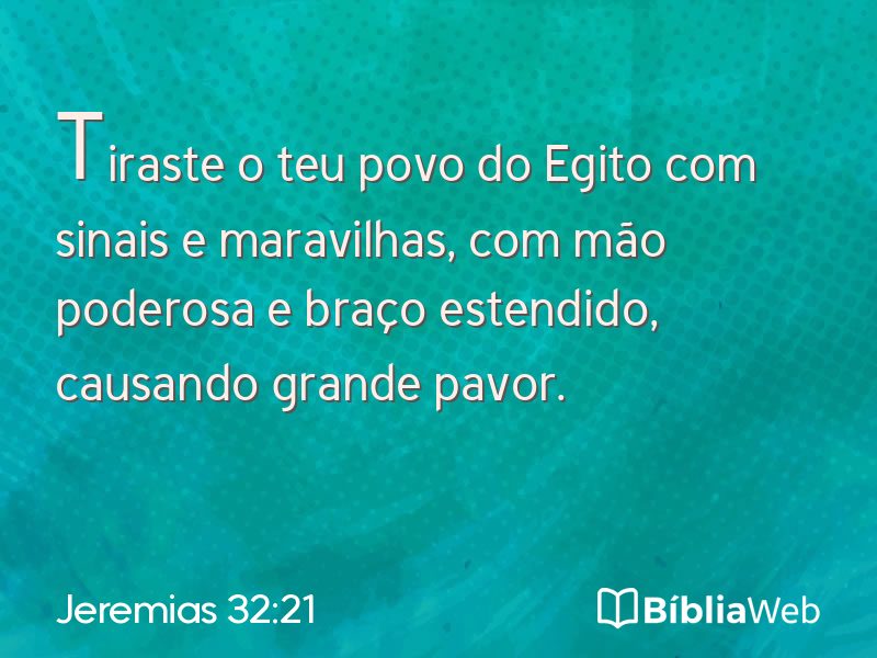 Jeremias 32:21 em imagem para compartilhar