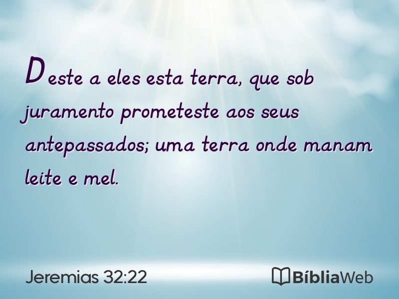Jeremias 32:22 em imagem para compartilhar