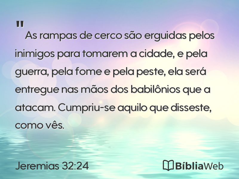 Jeremias 32:24 em imagem para compartilhar