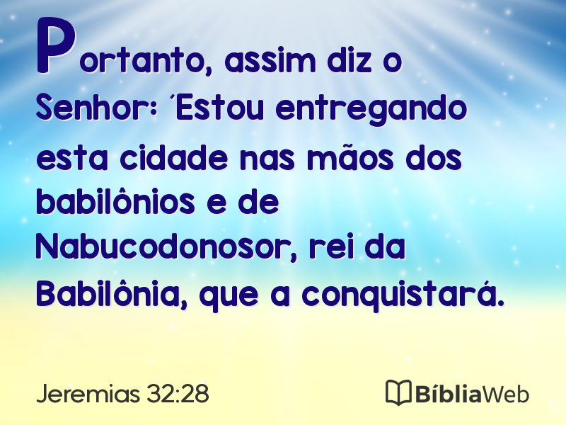 Jeremias 32:28 em imagem para compartilhar
