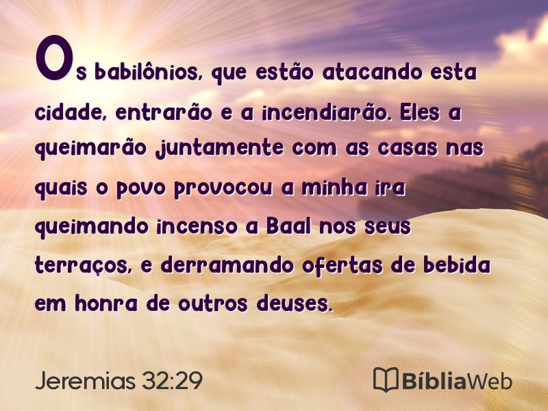Jeremias 32:29 em imagem para compartilhar