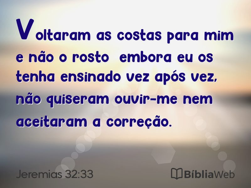 Jeremias 32:33 em imagem para compartilhar