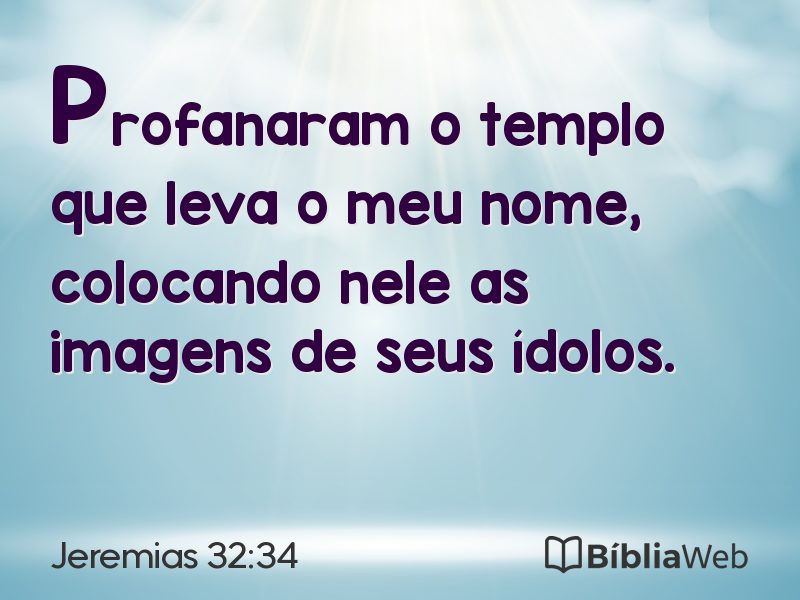 Jeremias 32:34 em imagem para compartilhar