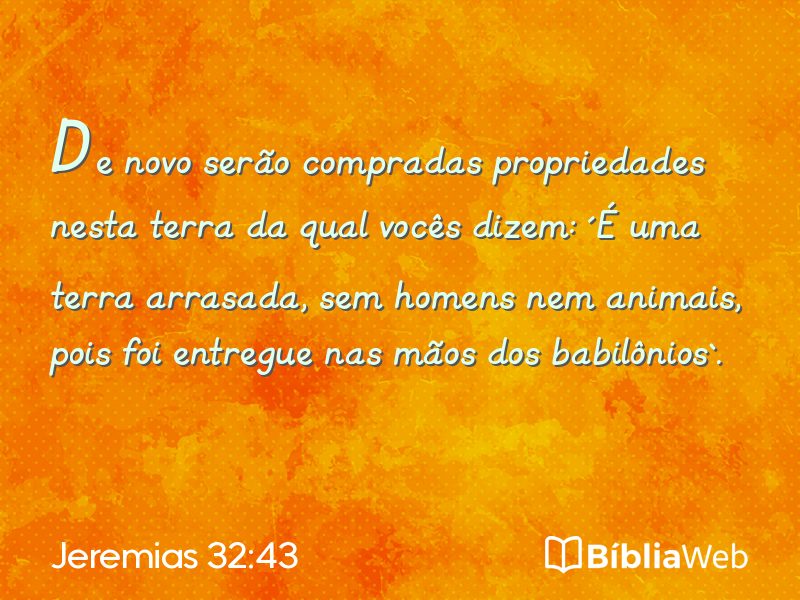 Jeremias 32:43 em imagem para compartilhar