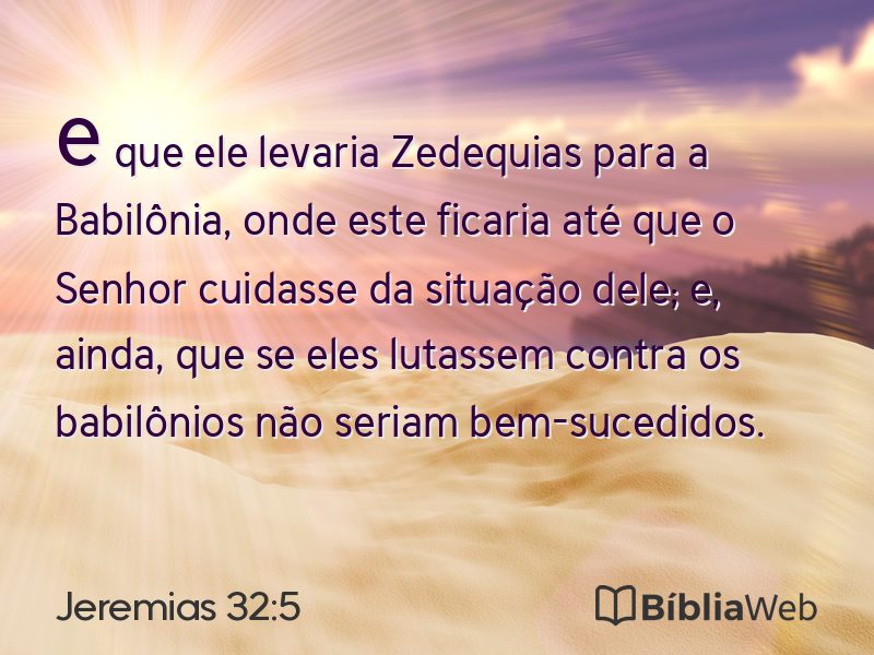 Jeremias 32:5 em imagem para compartilhar