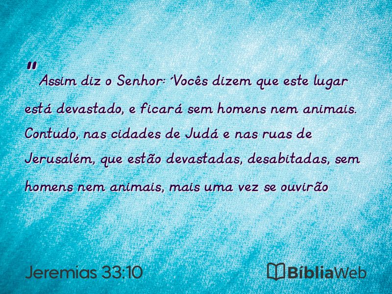 Jeremias 33:10 em imagem para compartilhar