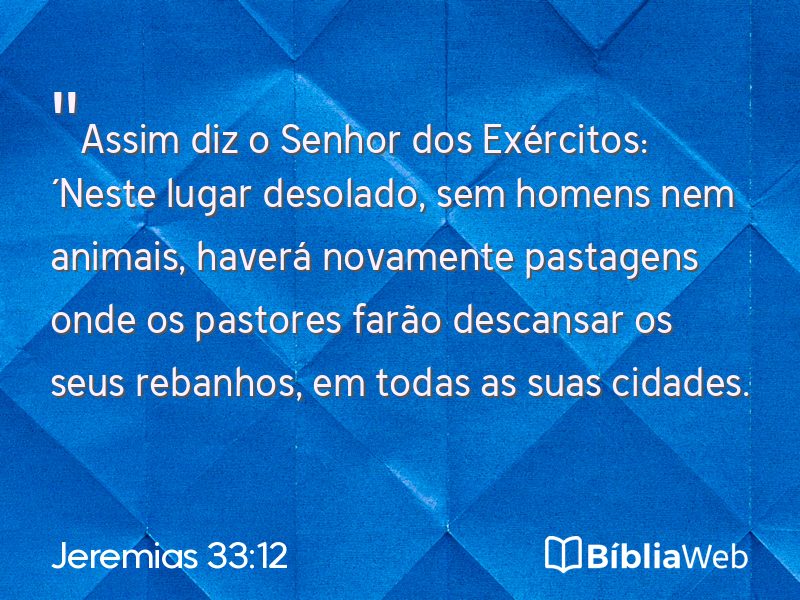 Jeremias 33:12 em imagem para compartilhar