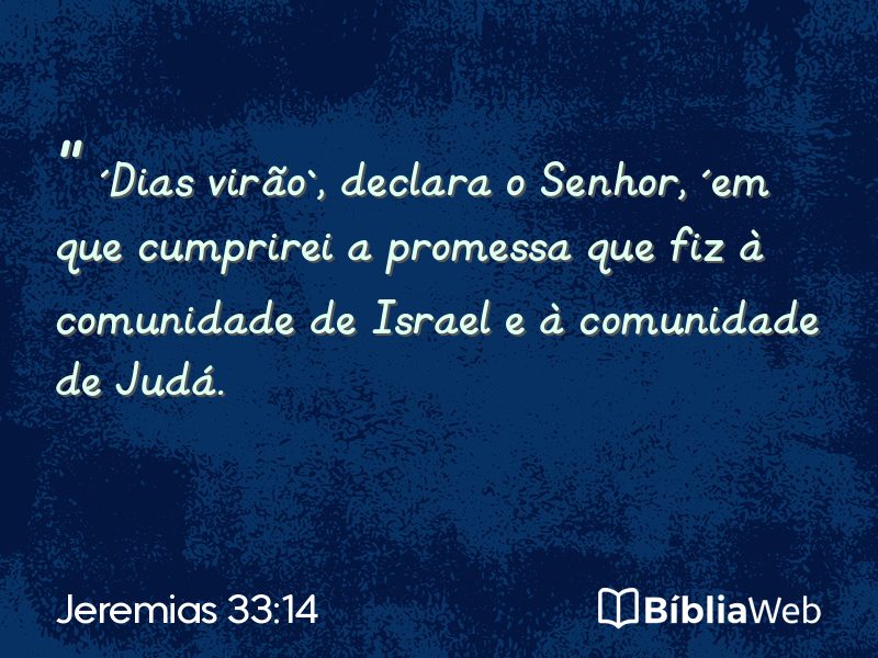 Jeremias 33:14 em imagem para compartilhar