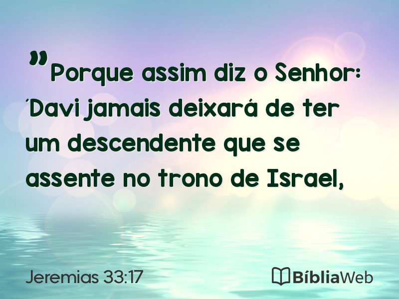 Jeremias 33:17 em imagem para compartilhar