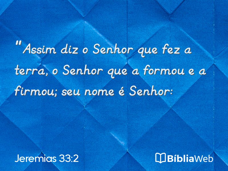 Jeremias 33:2 em imagem para compartilhar