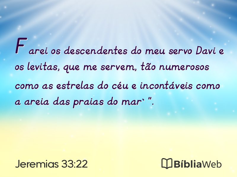 Jeremias 33:22 em imagem para compartilhar