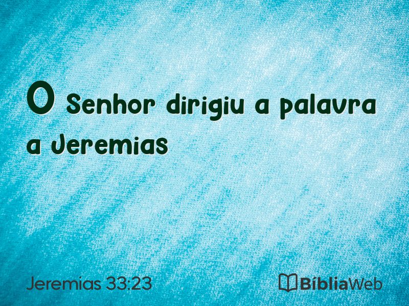 Jeremias 33:23 em imagem para compartilhar