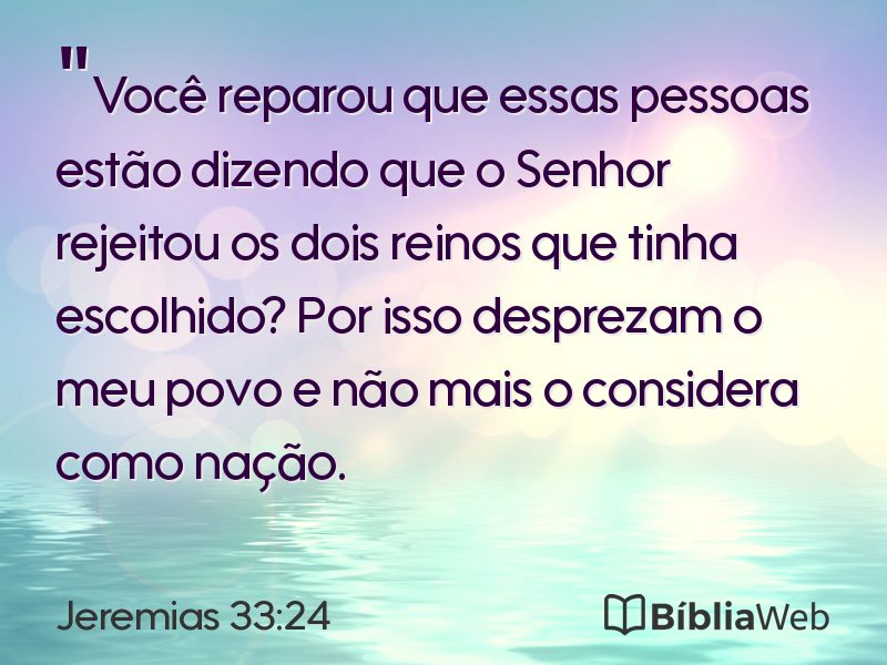 Jeremias 33:24 em imagem para compartilhar