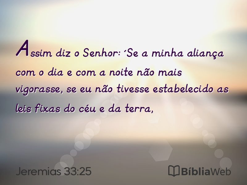Jeremias 33:25 em imagem para compartilhar