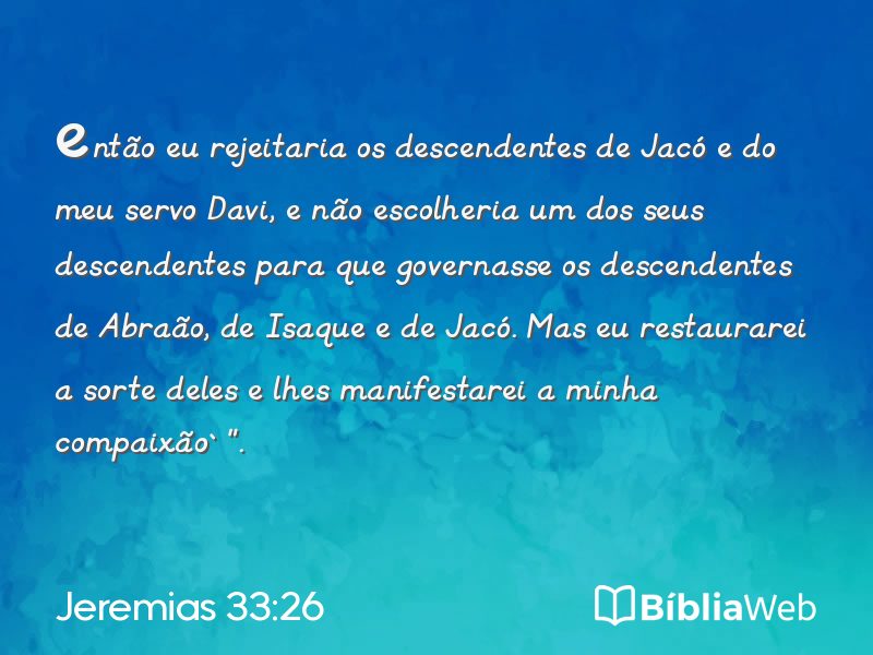 Jeremias 33:26 em imagem para compartilhar