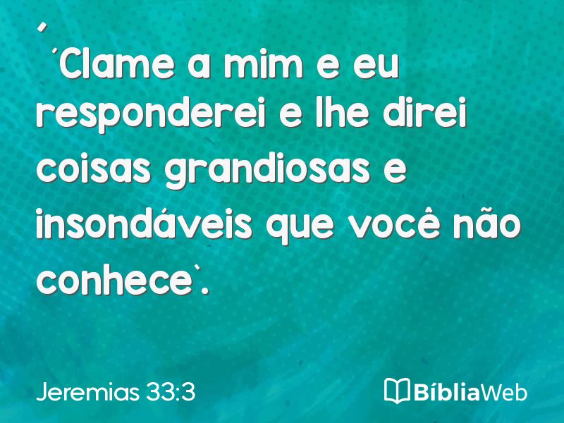 Jeremias 33:3 em imagem para compartilhar