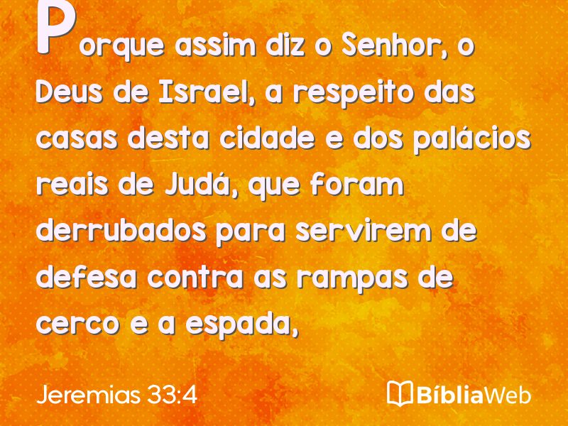 Jeremias 33:4 em imagem para compartilhar