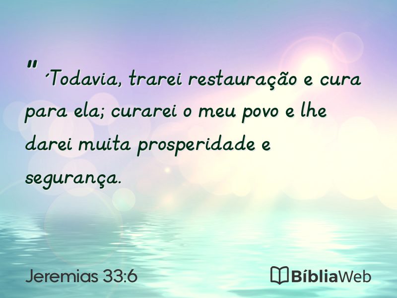 Jeremias 33:6 em imagem para compartilhar