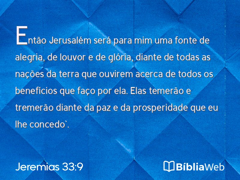 Jeremias 33:9 em imagem para compartilhar