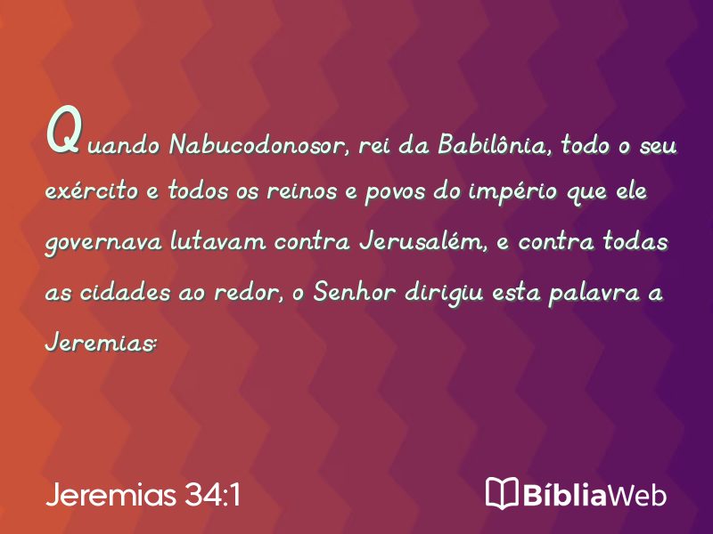 Jeremias 34:1 em imagem para compartilhar