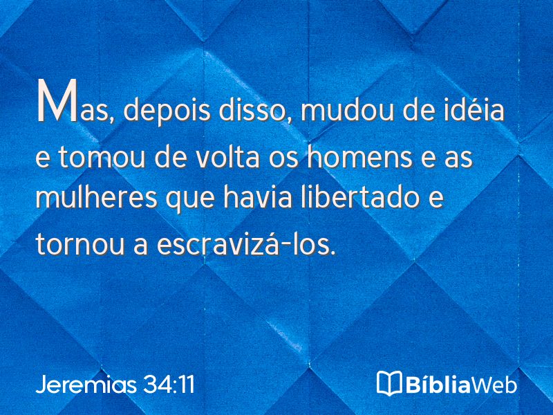 Jeremias 34:11 em imagem para compartilhar