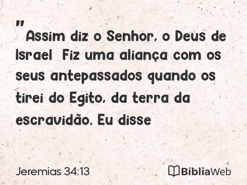 Jeremias 34:13 em imagem para compartilhar