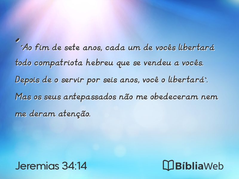 Jeremias 34:14 em imagem para compartilhar