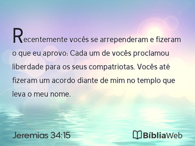 Jeremias 34:15 em imagem para compartilhar