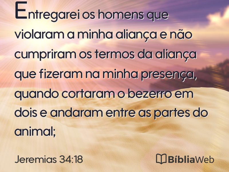 Jeremias 34:18 em imagem para compartilhar
