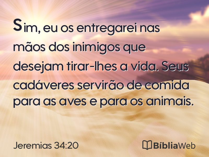 Jeremias 34:20 em imagem para compartilhar