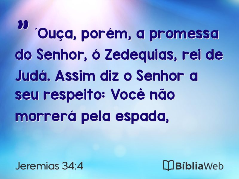 Jeremias 34:4 em imagem para compartilhar