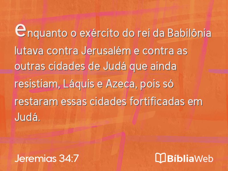 Jeremias 34:7 em imagem para compartilhar