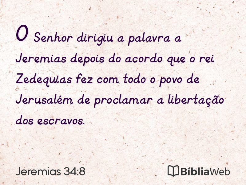 Jeremias 34:8 em imagem para compartilhar