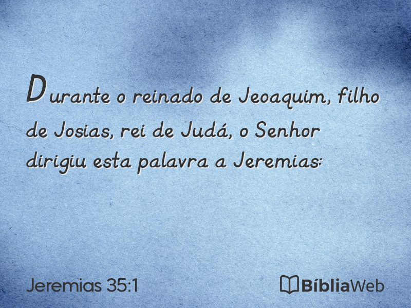 Jeremias 35:1 em imagem para compartilhar