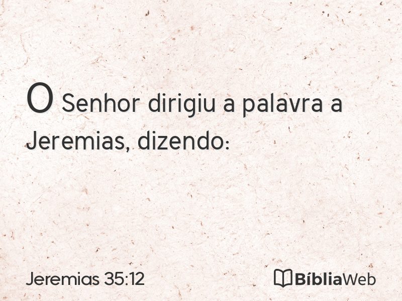Jeremias 35:12 em imagem para compartilhar