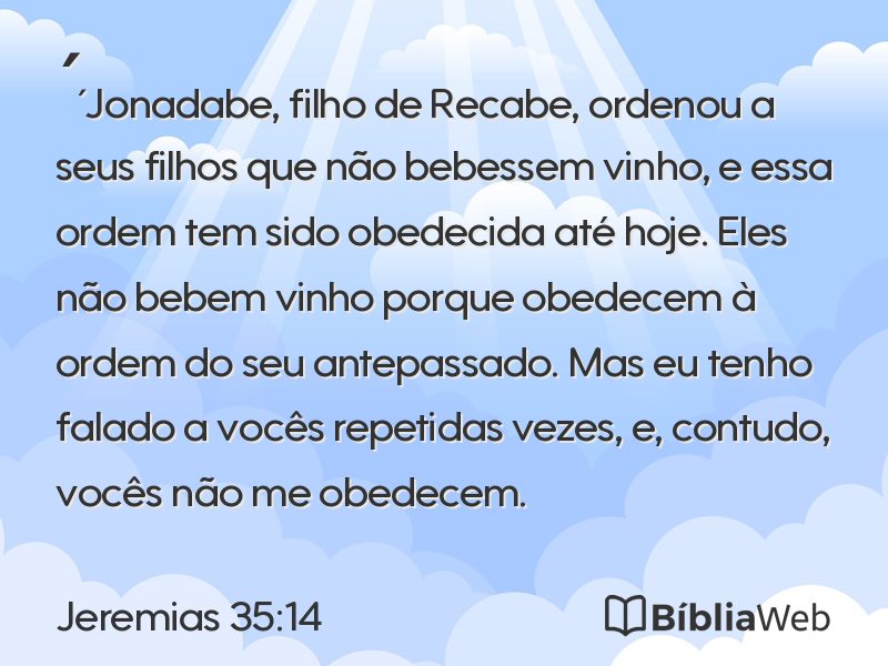 Jeremias 35:14 em imagem para compartilhar