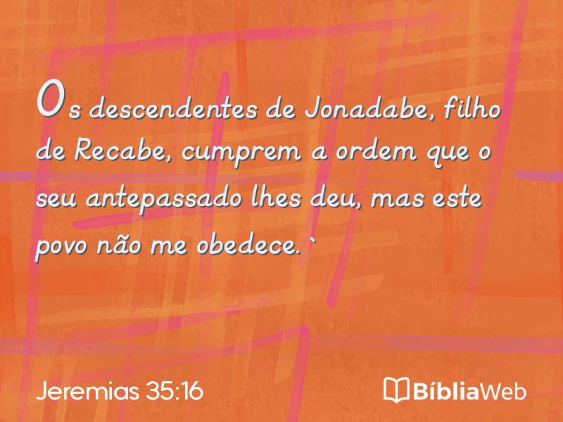 Jeremias 35:16 em imagem para compartilhar