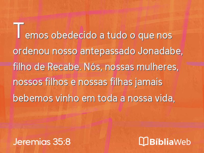 Jeremias 35:8 em imagem para compartilhar